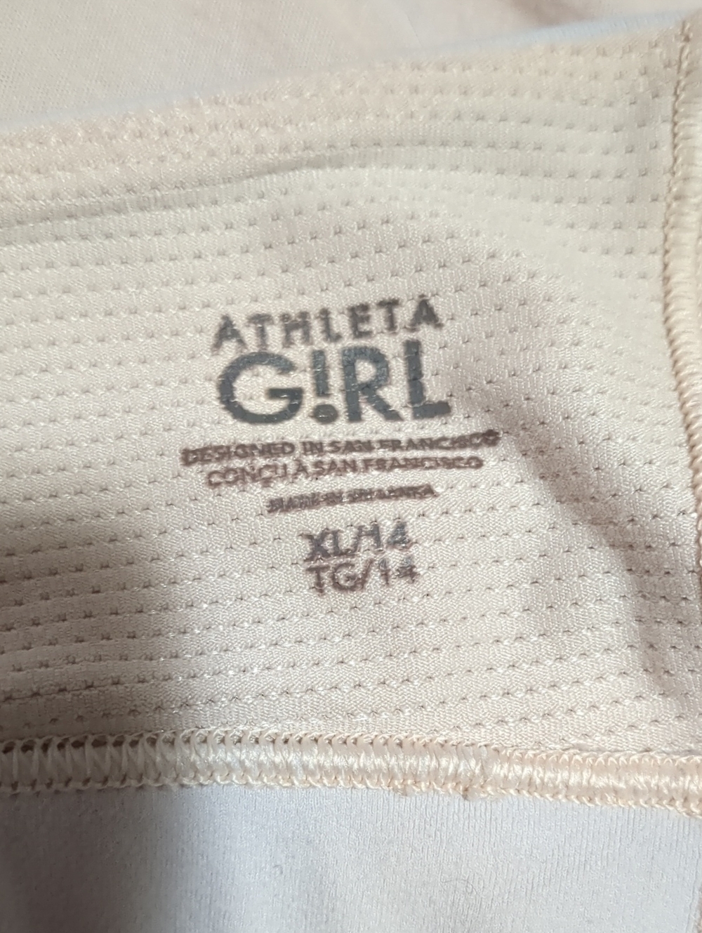 Athleta Whiteish Pink Sports Bra with Crossback Design - Picture 5 of 8